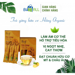 Trà gừng hữu cơ hằng organic_hộp 20 gói
