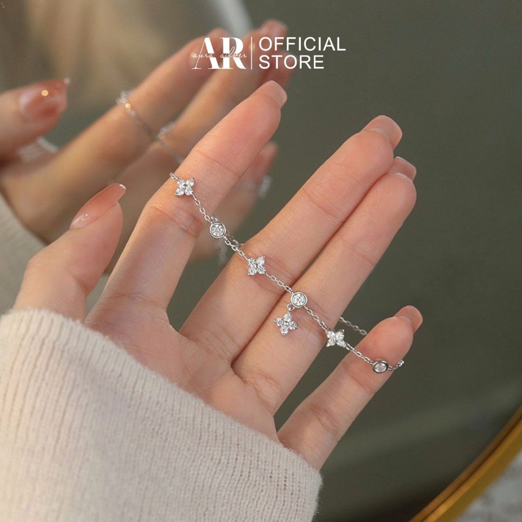 Lắc tay bạc nữ 925 xi kim vòng tay Gila - Aura Silver - LT38