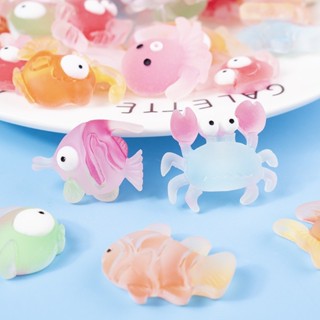 Charm Slime Cá, Cua, Bạch Tuộc, Cá Ngựa Trang Trí Ốp Điện Thoại, Bình Nước, Dép
