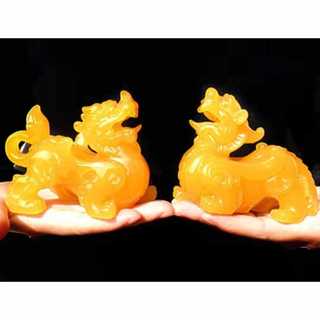 Tượng tỳ hưu mini không đế (1 cặp)