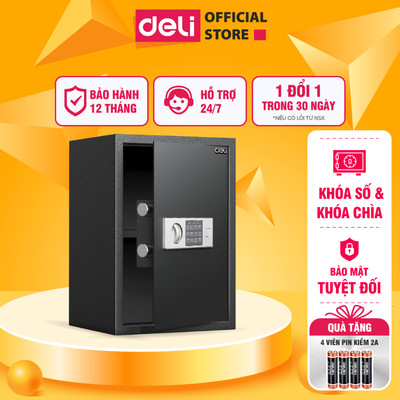 [Tặng Pin] Két Sắt Điện Tử DELI ET525 Két Thông Minh Chống Trộm Khóa Số Điện Tử, Hợp Kim Thép Carbon