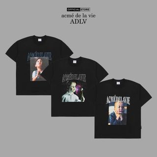 Áo thun ADLV Baby Face DTP mùa 23SS dáng oversized màu đen - Hàng chính hãng