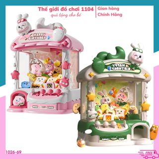 Máy gắp thú Thỏ tinh nghịch giá rẻ size to, có thời gian/nhạc/đèn, đồ chơi gắp gấu mini