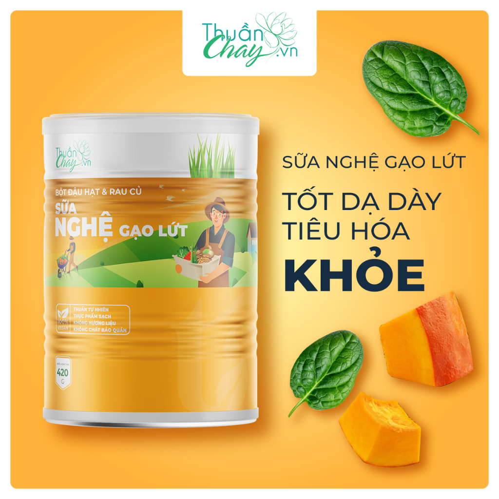 SỮA NGHỆ GẠO LỨT 420g - Bột ngũ cốc đậu hạt rau củ