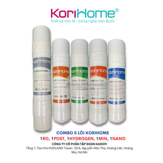 Bộ 5 lõi lọc 4 lõi khoáng và màng ro korihome cho máy wpk-g61, g62