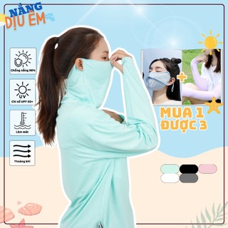Áo chống nắng cao cổ chống tia UV UPF 50+ bảo vệ cổ và mặt khỏi ánh nắng