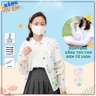 Áo khoác chống nắng dù siêu mỏng nhẹ in họa tiết, thoáng khí dành cho nữ áo khoác gió thể thao thời trang mùa hè