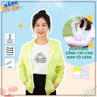 Áo khoác dù siêu mỏng nhẹ, thoáng khí dành cho nữ áo khoác gió thể thao thời trang mùa hè