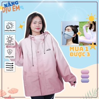 Áo khoác dù dày dặn cao cấp gradient chống nắng chống nước 2 lớp unisex chất lừ