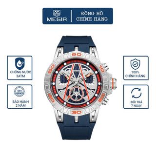 Đồng hồ nam MEGIR đồng hồ thể thao mặt tròn chống nước 30M size 48mm chạy pin - Đồng hồ Quartz