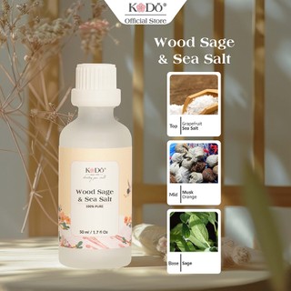 Tinh Dầu Nước Hoa KODO Wood Sage & Sea Salt Hương Gỗ Xô Thơm, Làm Thơm Phòng, Quần Áo, Signature, 10/50/100ml