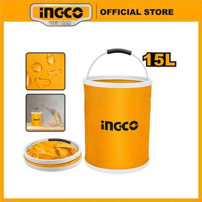 Xô nước gấp gọn INGCO AMFB15 15L 250*320mm phủ chống thấm 1200D Oxford / PVC tay cầm chống trượt EVA