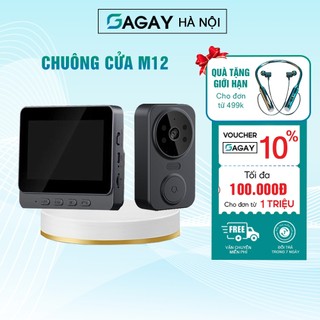 Chuông cửa không dây M12 đàm thoại 2 chiều dễ dàng sử dụng k cần kết nối apps GAGAY Hà Nội