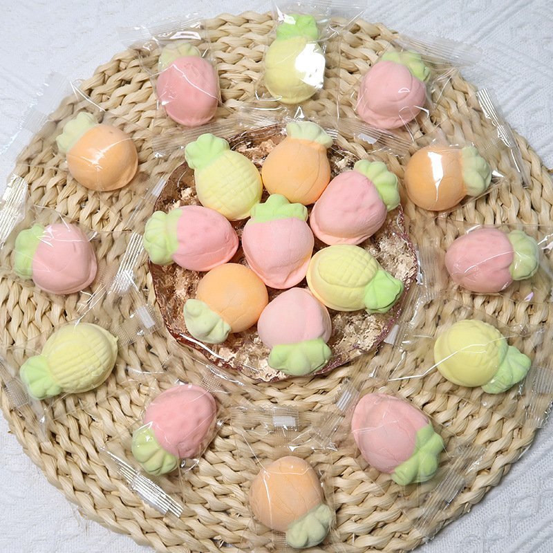 [ Mềm ngon ] Combo 1000g Kẹo bông sữa marshmallow hình trái cây nhiều hương vị thơm ngon có nhân sir