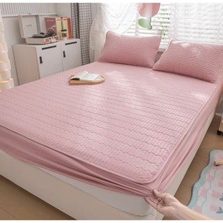 Ga gối cotton trần bông mềm mịn thoáng mát thấm hút mồ hôi, drap trải giường cotton hương chanh đơn sắc đủ kích thước