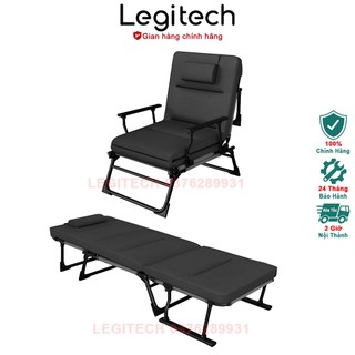 Giường xếp gấp gọn thông minh LEGITECH, Giường xếp văn phòng kiêm ghế ngồi thư giãn khung thép carbon chắc chắn
