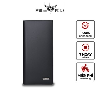 Ví nam cầm tay da bò cao cấp william polo ví form dọc Full túi hộp đựng cao cấp - POLO 266,538