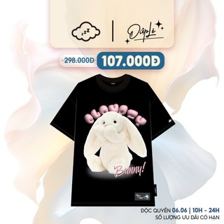  Áo phông nữ nam local brand unisex tay lỡ thun form rộng teen cổ tròn oversize CLOUDZY WHITE BUNNY