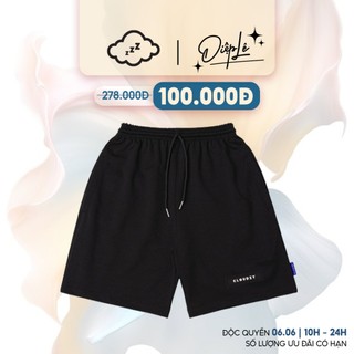  Quần đùi nam nữ nỉ cotton mềm mịn unisex thể thao cao cấp ống rộng bigsize mặc nhà CLOUDZY QS TRƠN