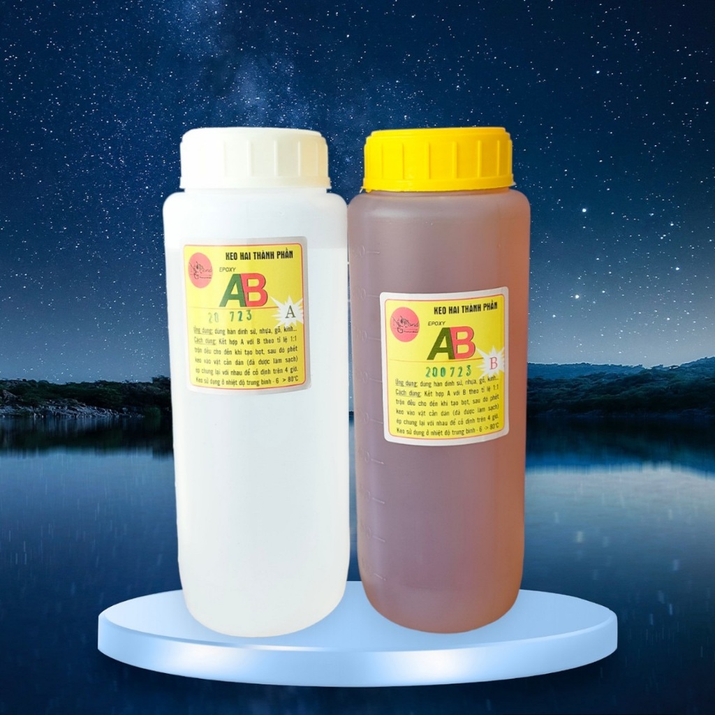 KEO DÁN GỖ EPOXY 2 THÀNH PHẦN AB (1KG A + 1KG B)