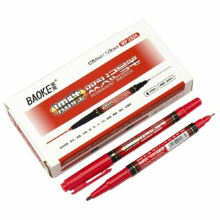 [MUA SỈ GIẢM 10%] Bút lông dầu kim 2 đầu Baoke MP2926 - (Xanh, Đỏ, Đen) (1 cây)