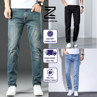 Quần jean nam skinny màu xanh Retro, quần bò co giãn 4 chiều chất vải bò cao cấp hot trend