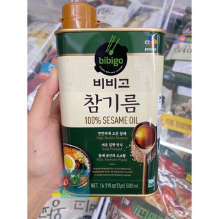 Dầu Mè Bibigo CJ Hàn Quốc Chai 500ML / CJ) 비비고 참기름 500ML