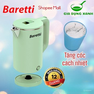 Ấm siêu tốc 2 lớp 1.8l baretti brd181g bảo hành 12 tháng chính hãng