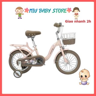 Xe đạp trẻ em xe đạp Xaming giỏ mây nữ 1 khung size 12-20 cho bé gái mẫu mới 2024