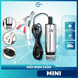 Máy bơm dầu 12v 24v Kako bơm chìm hút dầu nhớt nhiên liệu nước mini, motor lõi đồng, lưu lượng 30 lít/phút