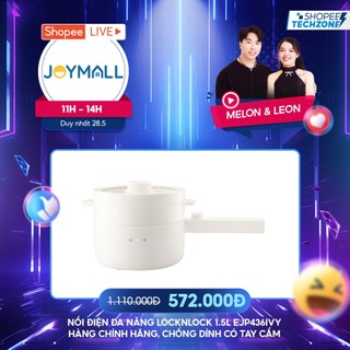 Nồi điện đa năng LocknLock 1.5L EJP436IVY 600W Multi Pot -  Hàng chính hãng, chống dính- JoyMall