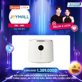 Nồi cơm điện LocknLock 1.2L Bianco EJR384IVY, Hàng chính hãng, bảng điều khiển cảm ứng - JoyMall