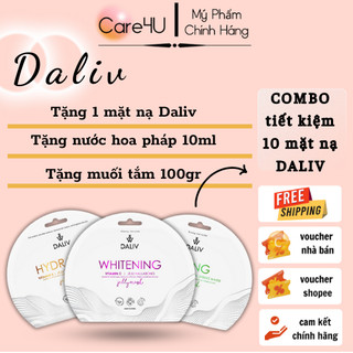 Combo 10 Mặt nạ Daliv mix đủ loại dưỡng ẩm 30g + 3 quà tặng