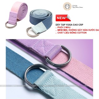 DÂY TẬP YOGA CAO CẤP 2 MÀU COTTON MỀM MỊN HỖ TRỢ TẬP KÉO GIÃN, CĂN CHỈNH TƯ THẾ