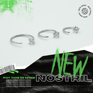   BÁN THEO CHIẾC  Khuyên Mũi NOSTRIL VÒNG ĐÁ Thép Y Tế Unisex Màu Bạc Không Gỉ Sét Không Ngứa Không Đen Urban 