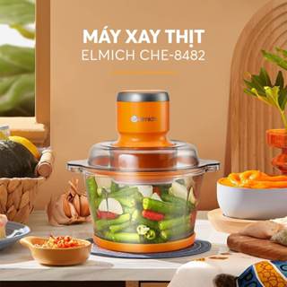 Máy xay thịt đa năng Elmich CHE-8482 kiểu dáng hiện đại, nhiều chức năng xay: xay hành, tỏi, ớt, hạt, rau củ, thịt cá
