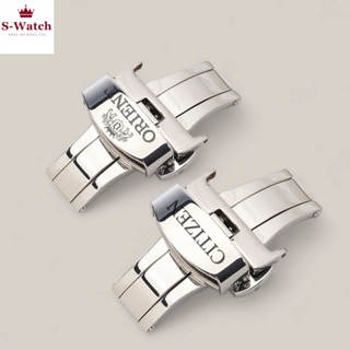 Khoá bướm hai nút bấm nox 304 mạ màu, logo Orient Citizen Casio, seiko [001]