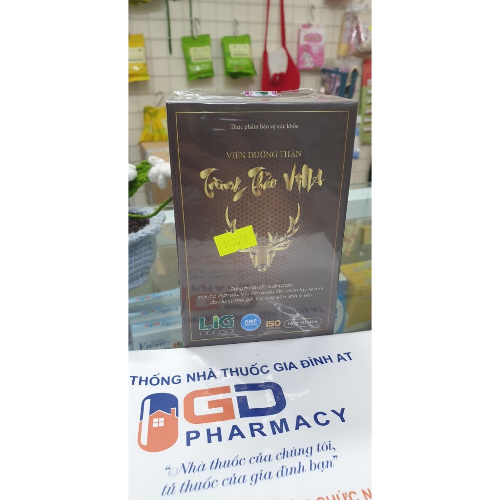 [CHÍNH HÃNG]Viên uống dưỡng thận Trùng Thảo Vina,giảm tiểu đêm, bổ thận, dùng được cho cả nam và nữ