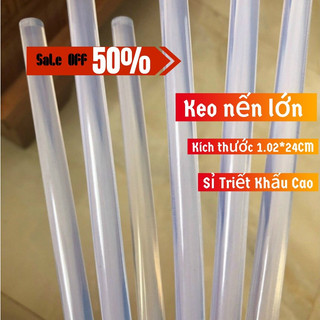 Combo 50/100 cây keo nến lớn kích thước 1.02×24cm