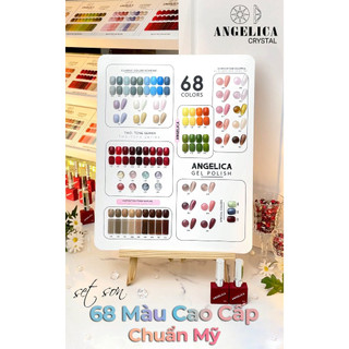 Set 68 màu sơn gel tặng kèm base top và bảng màu angelica sga