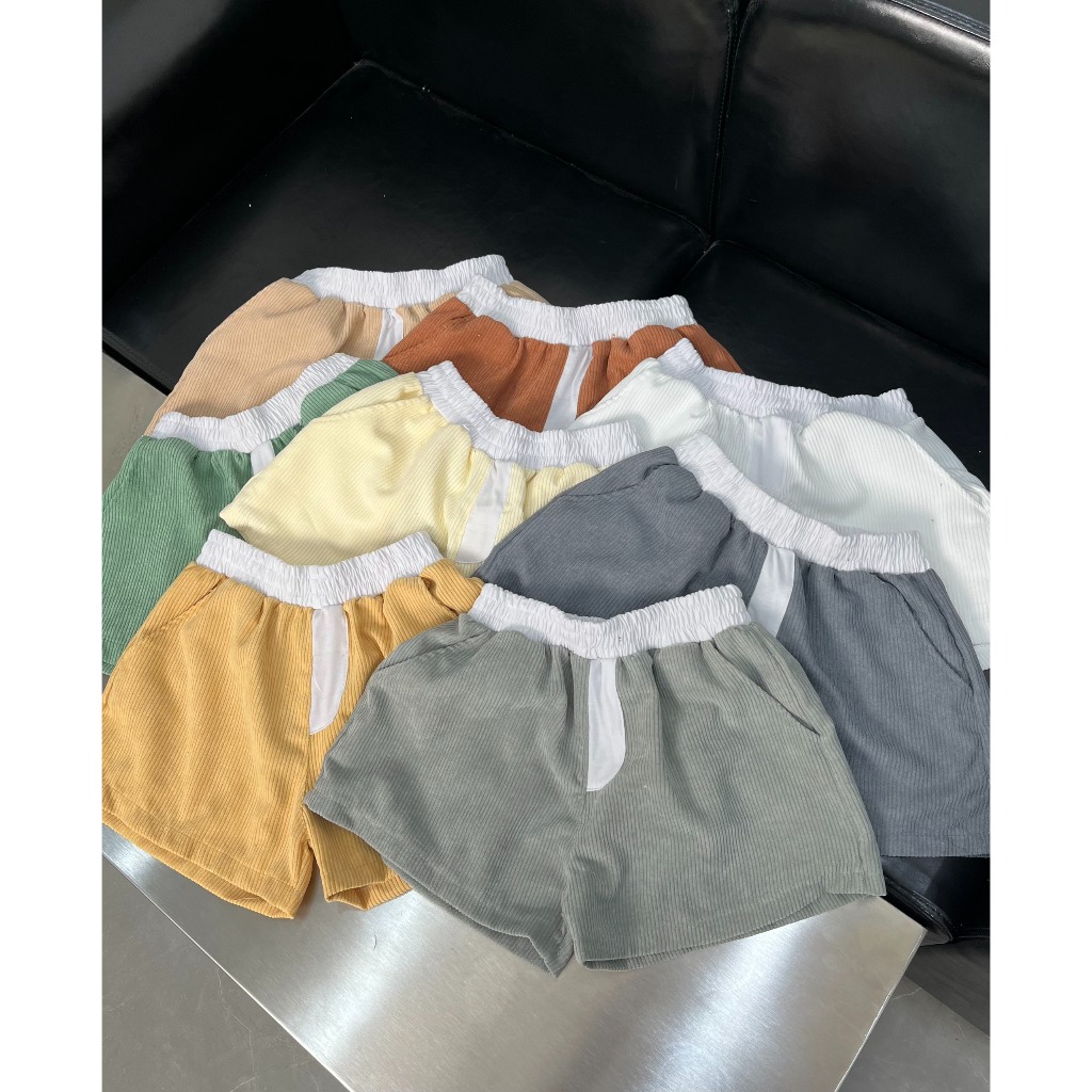 Codes Studio | Quần short chất nhung tăm from rộng trên gối thoải mái nhiều màu unisex