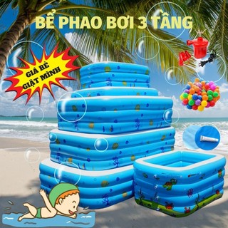 Bể bơi cho bé 1m5 3 tầng tặng kèm bóng
