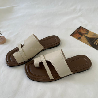 Dép xỏ ngón đế bệt PongShoes- Full Box- Mã 1675