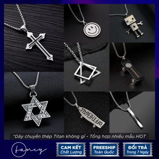 Dây chuyền titan không gỉ thời trang Fancy, vòng cổ unisex mặt dây nhiều mẫu phong cách hiphop