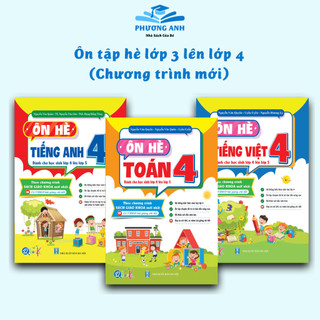 Sách - Combo Ôn Tập Hè Dành cho học sinh lớp 4 lên lớp 5 theo Chương Trình Mới - Toán, Tiếng Việt và Tiếng Anh (3 cuốn)
