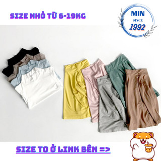 (Hàng Quảng Châu) Áo Minkymom, Áo giữ nhiệt chất thun lạnh cổ 3 phân cho bé (Size nhỏ)