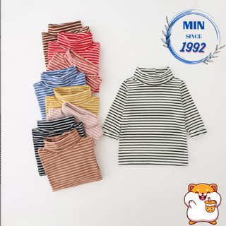 Áo dài tay kẻ ngang, áo cotton phong cách Hàn Quốc cho bé (MB.Q003)