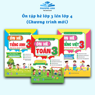 Sách - Combo Ôn Tập Hè Dành cho học sinh lớp 3 lên lớp 4 theo Chương Trình Mới - Toán, Tiếng Việt và Tiếng Anh (3 cuốn)