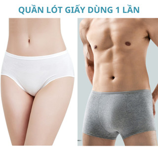 Quần lót giấy nam nữ 100% cotton dùng 1 lần, 2 lớp đáy, dùng đi du lịch dã ngoại, mẹ bầu đi sinh - Faco Accessory