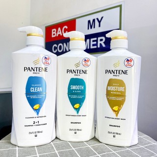 [HÀNG MỸ] DẦU GỘI PANTENE 700ML/GIÚP LÀM SẠCH/ DƯỠNG ẨM/ CHĂM SÓC TOÀN DIỆN 700ml